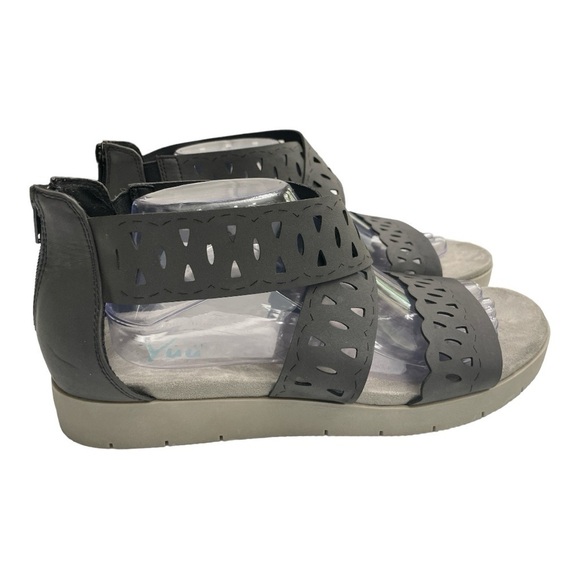 Yuu Phoria Womens Indy Open Toe Cross Strap Zipper Back Casual Sandals Size 12M - Picture 3 of 8